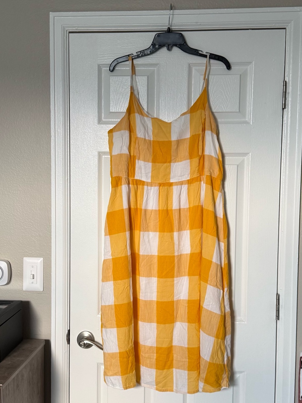Old Navy Yellow Gingham Midi Sundress - Picture 3 of 7